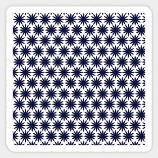 Navy blue floral all over pattern Sticker